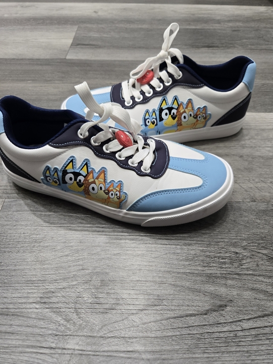 Shoes - Ground Up Bluey Women's Low Top Sneakers featuring colorful rubber